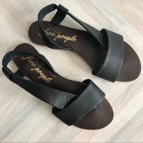 free people black sandals